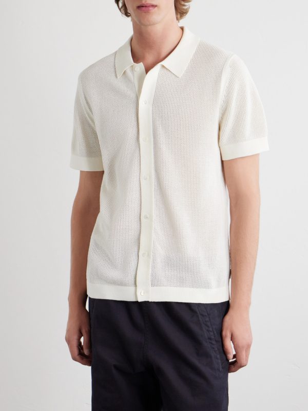 Crocheted Cotton Shirt - FR Crocheted Cotton Shirt - FR