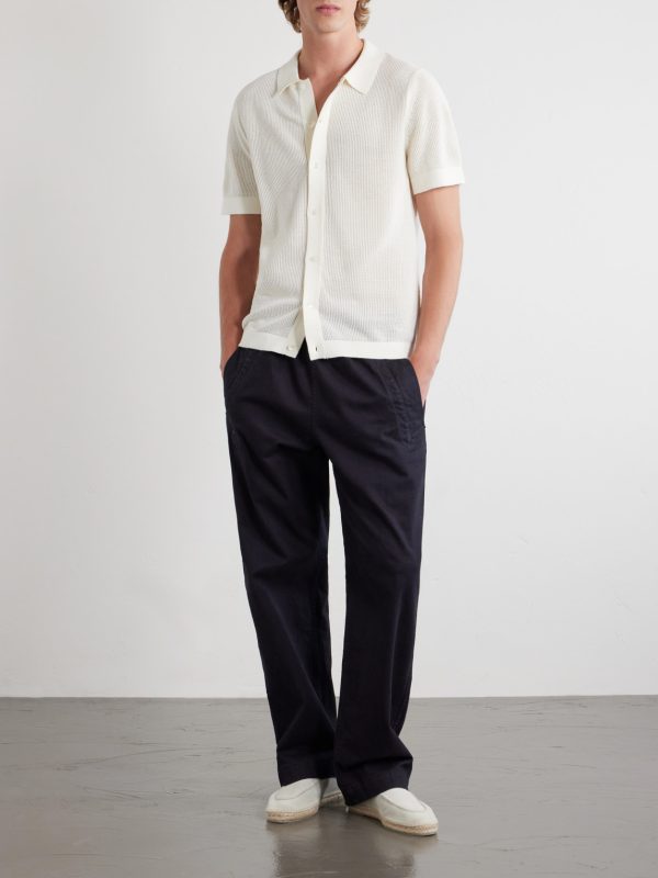 Crocheted Cotton Shirt - OU Crocheted Cotton Shirt - OU