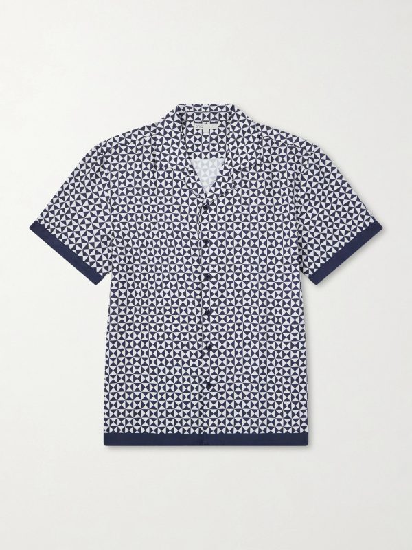 Camp-Collar Printed TENCEL™ Shirt