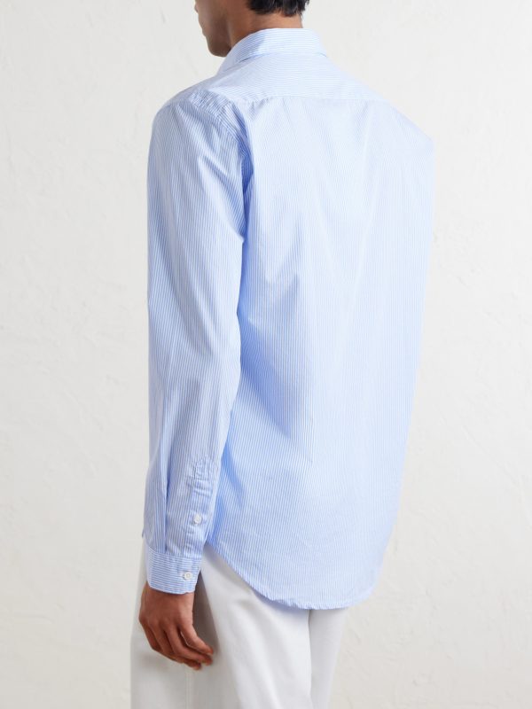 Striped Cotton-Poplin Shirt - BK Striped Cotton-Poplin Shirt - BK