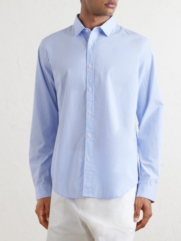 Striped Cotton-Poplin Shirt - FR Striped Cotton-Poplin Shirt - FR