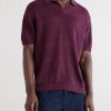 Linen, Silk and Cotton-Blend Polo Shirt - FR Linen, Silk and Cotton-Blend Polo Shirt - FR