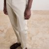 Straight-Leg Cotton-Blend Trousers - CU Straight-Leg Cotton-Blend Trousers - CU