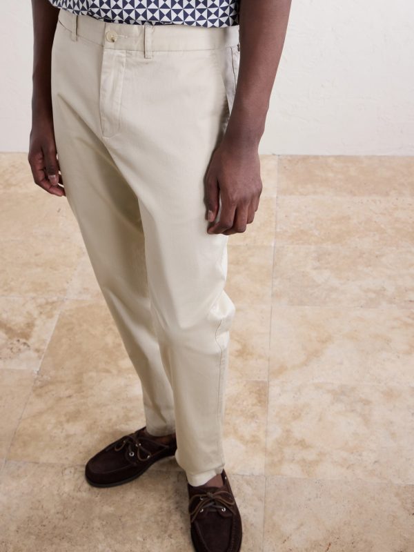 Straight-Leg Cotton-Blend Trousers - CU Straight-Leg Cotton-Blend Trousers - CU