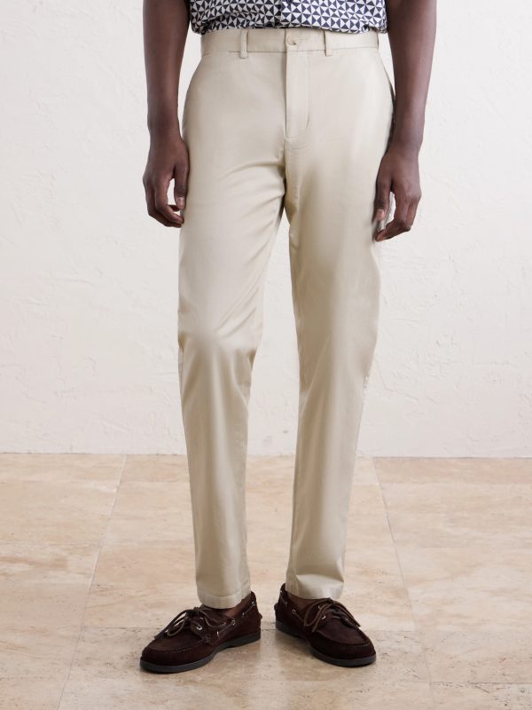 Straight-Leg Cotton-Blend Trousers - FR Straight-Leg Cotton-Blend Trousers - FR