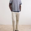 Straight-Leg Cotton-Blend Trousers - OU Straight-Leg Cotton-Blend Trousers - OU
