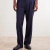 Straight-Leg Pleated Super 130s Wool Suit Trousers - FR