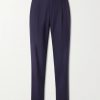 Straight-Leg Pleated Super 130s Wool Suit Trousers
