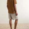 Traveler Straight-Leg Linen Shorts - BK