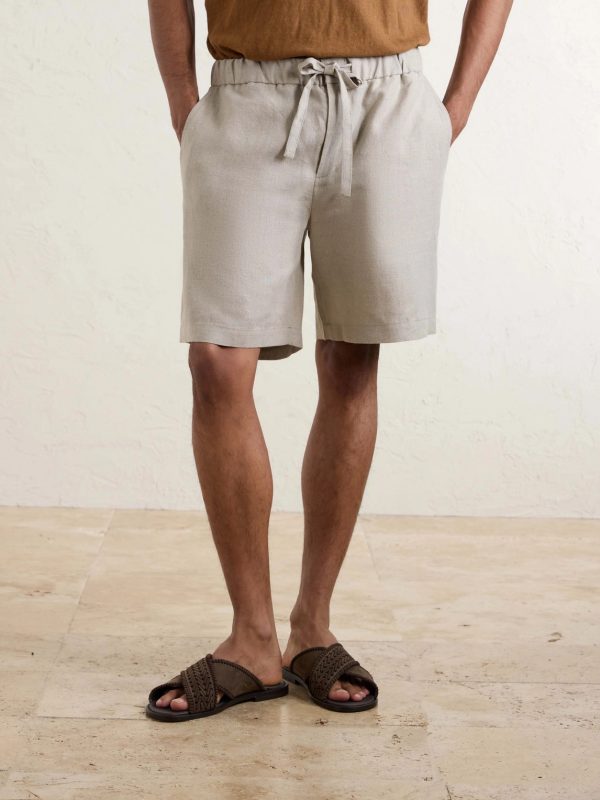 Traveler Straight-Leg Linen Shorts - FR