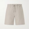 Traveler Straight-Leg Linen Shorts