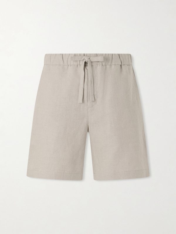 Traveler Straight-Leg Linen Shorts