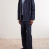 Gardian Wide-Leg Cotton-Twill Suit Trousers - OU Gardian Wide-Leg Cotton-Twill Suit Trousers - OU