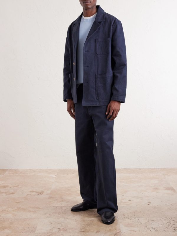 Gardian Wide-Leg Cotton-Twill Suit Trousers - OU Gardian Wide-Leg Cotton-Twill Suit Trousers - OU