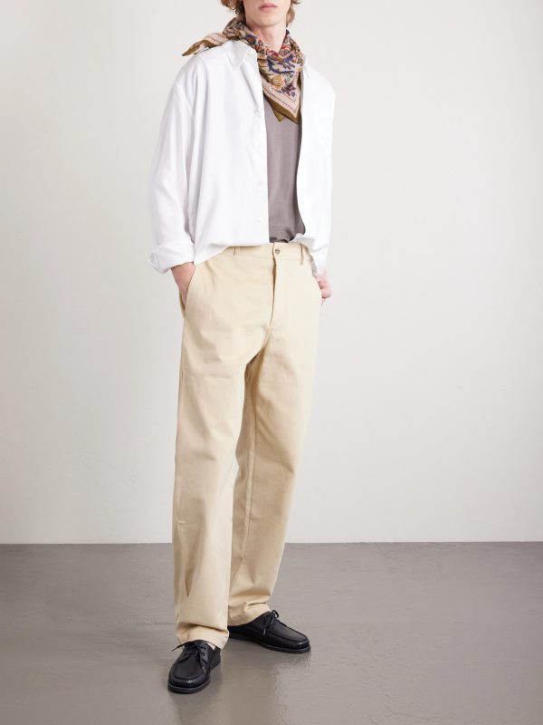 Balloon Tapered Cotton-Drill Trousers - OU