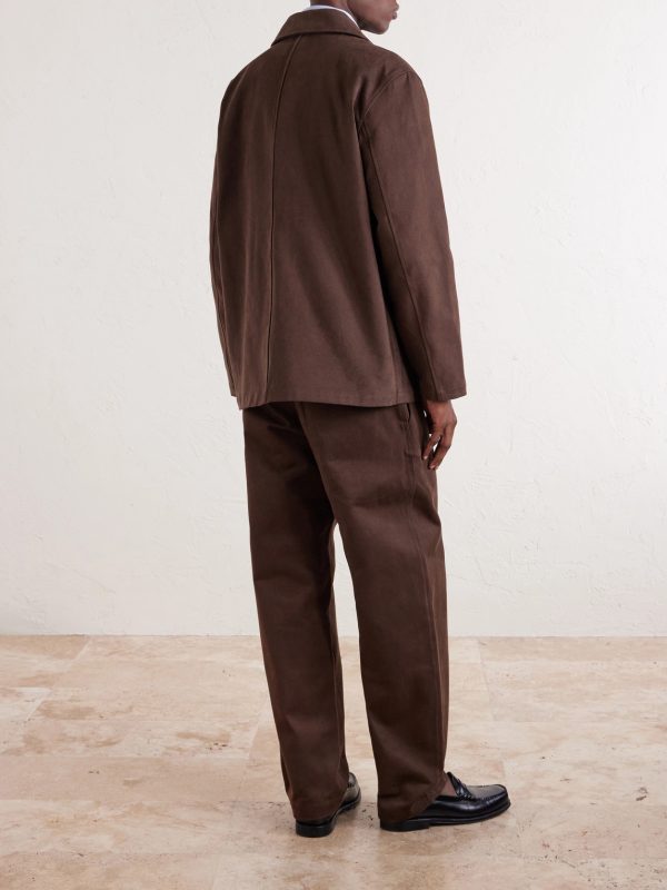Straight-Leg Cotton-Twill Suit Trousers - BK Straight-Leg Cotton-Twill Suit Trousers - BK