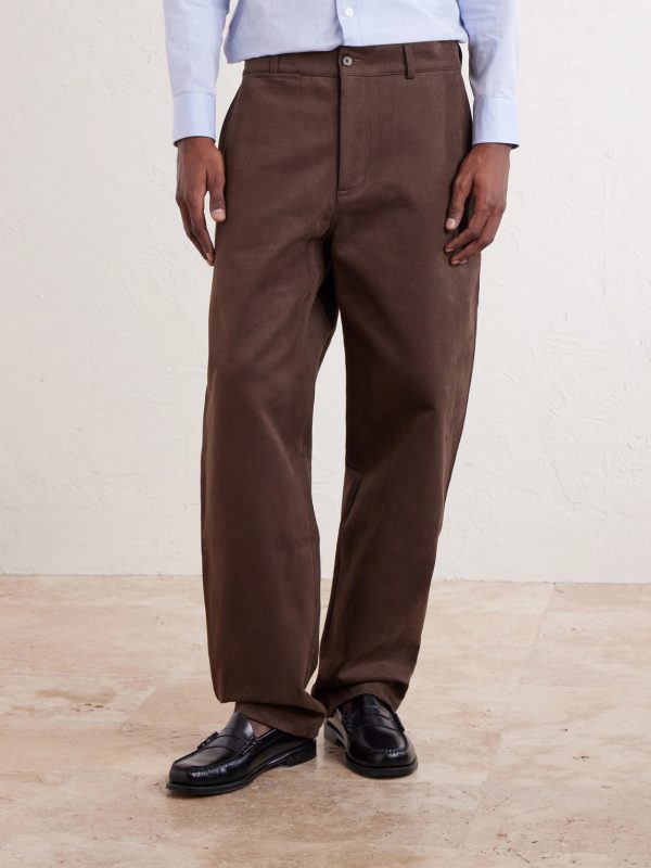 Straight-Leg Cotton-Twill Suit Trousers - FR Straight-Leg Cotton-Twill Suit Trousers - FR