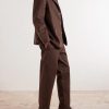 Straight-Leg Cotton-Twill Suit Trousers - OU Straight-Leg Cotton-Twill Suit Trousers - OU