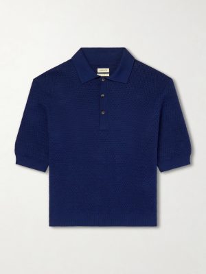Honeycomb-Knit Cotton Polo Shirt Honeycomb-Knit Cotton Polo Shirt