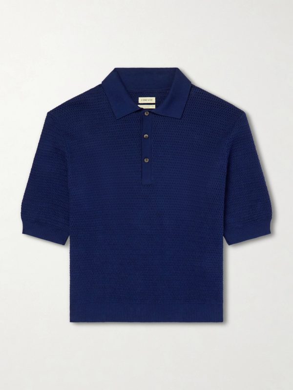 Honeycomb-Knit Cotton Polo Shirt Honeycomb-Knit Cotton Polo Shirt