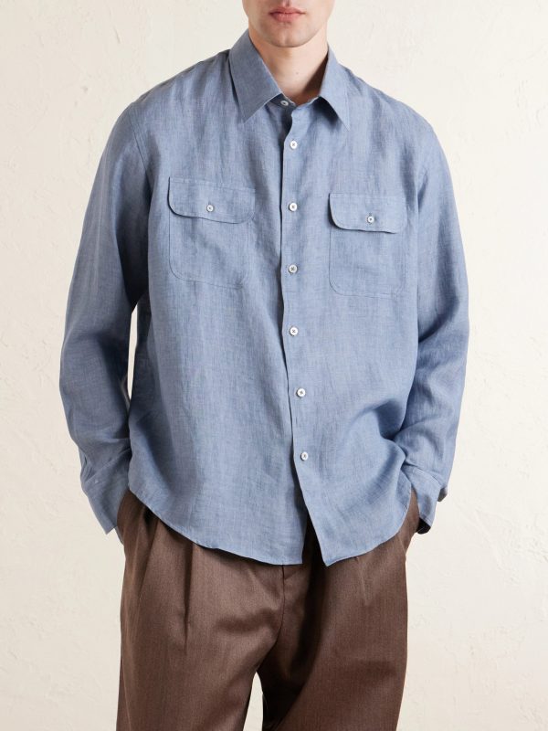 Chambray Linen Shirt - FR Chambray Linen Shirt - FR