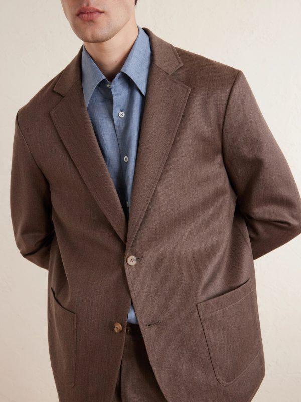 Writers Wool and Cotton-Blend Suit Jacket - CU Writers Wool and Cotton-Blend Suit Jacket - CU