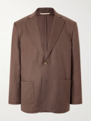 Writers Wool and Cotton-Blend Suit Jacket Writers Wool and Cotton-Blend Suit Jacket