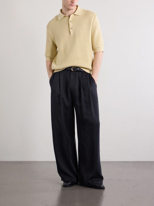 Honeycomb-Knit Cotton Polo Shirt - OU