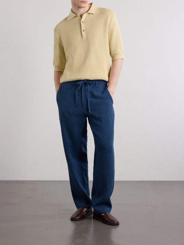 Lounge Straight-Leg Linen and Wool-Blend Suit Trousers - OU Lounge Straight-Leg Linen and Wool-Blend Suit Trousers - OU