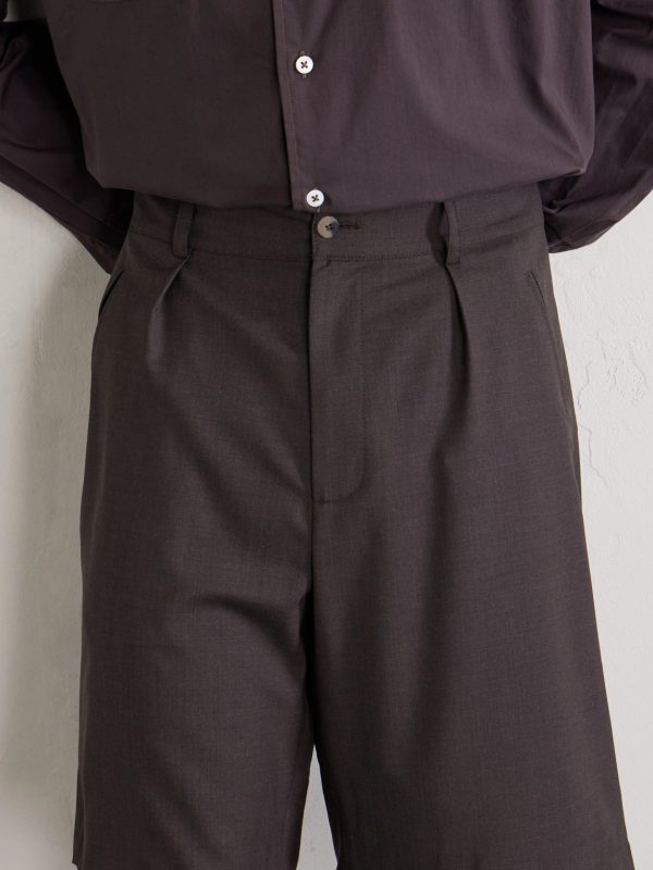 Naturalist Straight-Leg Wool Shorts - CU