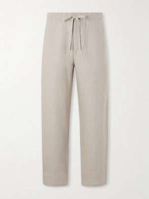 Lounge Straight-Leg Linen Suit Trousers Lounge Straight-Leg Linen Suit Trousers