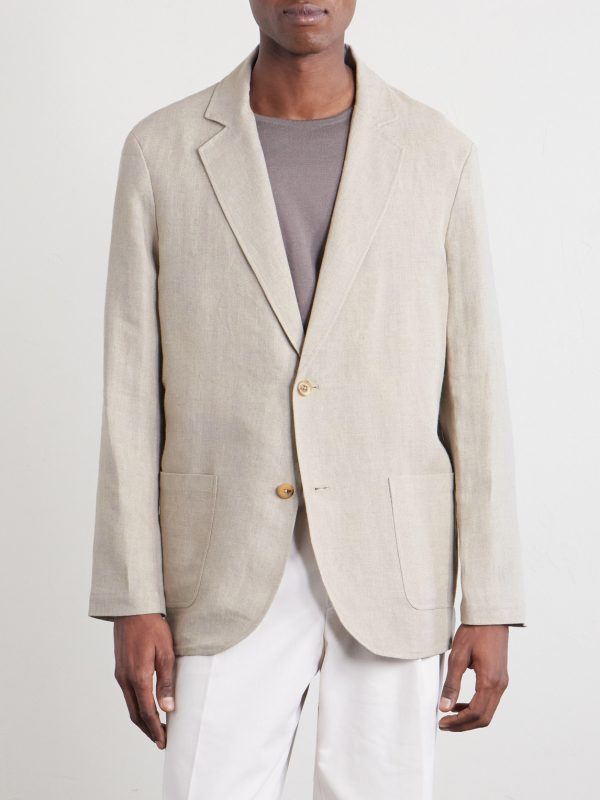 Writer's Unstructured Linen Suit Jacket - FR