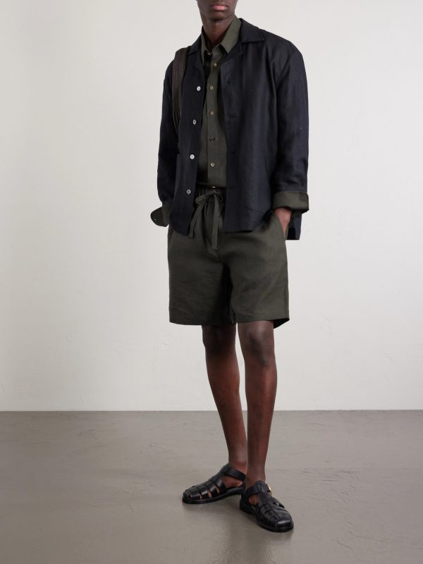 Traveler Straight-Leg Linen Shorts - OU Traveler Straight-Leg Linen Shorts - OU