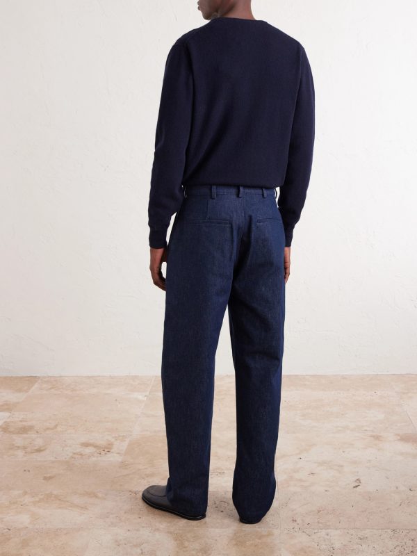 Balloon Tapered Denim Trousers - BK Balloon Tapered Denim Trousers - BK