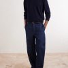 Balloon Tapered Denim Trousers - OU Balloon Tapered Denim Trousers - OU