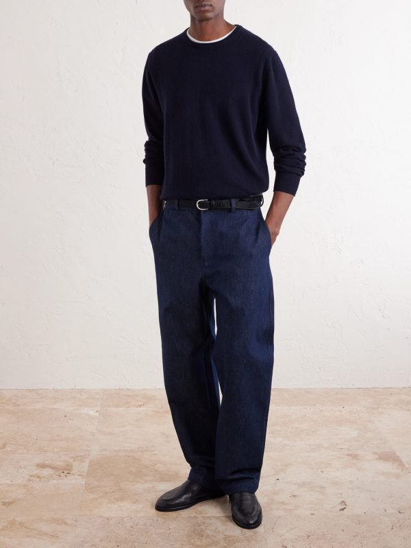 Balloon Tapered Denim Trousers - OU Balloon Tapered Denim Trousers - OU