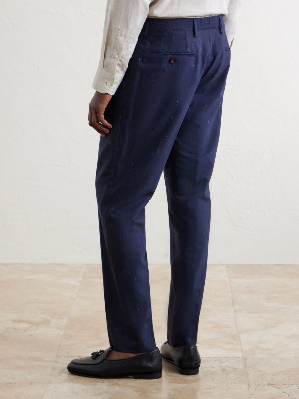Slim-Fit Pleated Wool and Silk-Blend Dupioni Suit Trousers - BK Slim-Fit Pleated Wool and Silk-Blend Dupioni Suit Trousers - BK