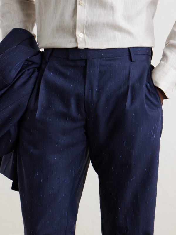 Slim-Fit Pleated Wool and Silk-Blend Dupioni Suit Trousers - CU Slim-Fit Pleated Wool and Silk-Blend Dupioni Suit Trousers - CU