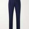 Slim-Fit Pleated Wool and Silk-Blend Dupioni Suit Trousers Slim-Fit Pleated Wool and Silk-Blend Dupioni Suit Trousers
