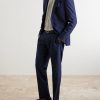 Slim-Fit Pleated Wool and Silk-Blend Dupioni Suit Trousers - OU Slim-Fit Pleated Wool and Silk-Blend Dupioni Suit Trousers - OU