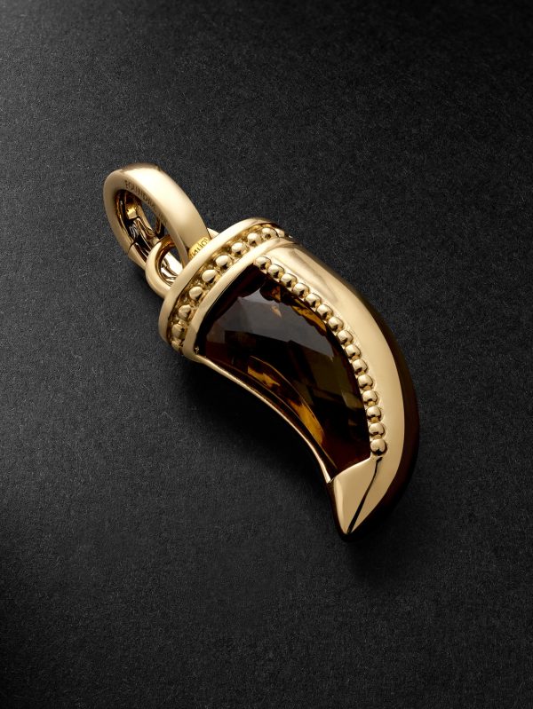 La Loba Claw 18-Karat Gold Citrine Pendant La Loba Claw 18-Karat Gold Citrine Pendant