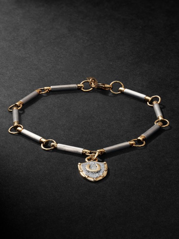 18-Karat White and Yellow Gold Diamond Bracelet
