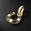 Protection Horseshoe Miniature 18-Karat Gold Onyx Pendant - BK