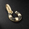 Protection Horseshoe Miniature 18-Karat Gold Onyx Pendant