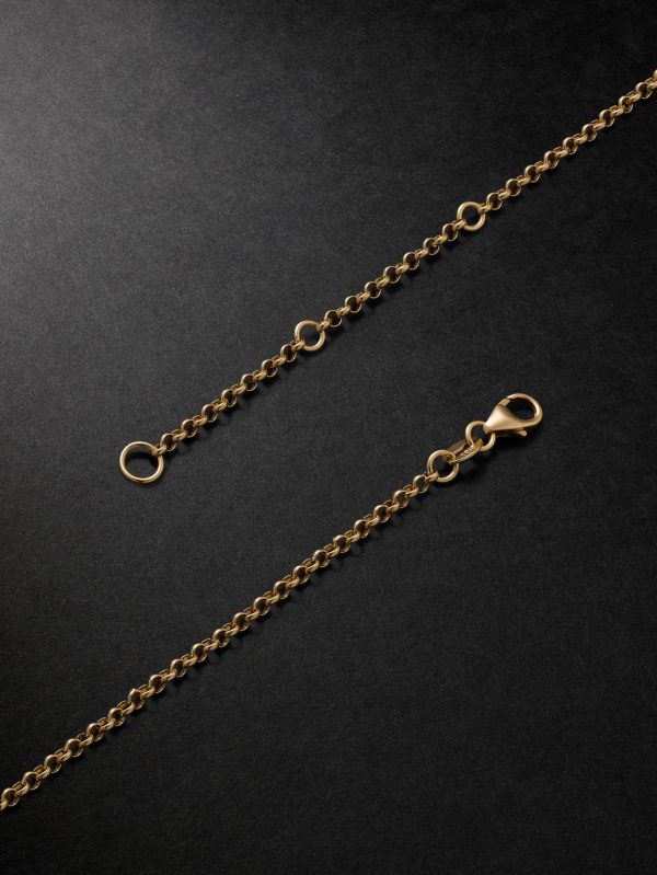 Small Graduating Belcher 18-Karat Gold Chain Necklace - BK Small Graduating Belcher 18-Karat Gold Chain Necklace - BK