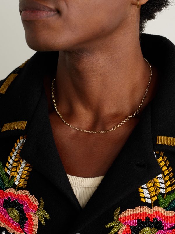 Small Graduating Belcher 18-Karat Gold Chain Necklace - OU Small Graduating Belcher 18-Karat Gold Chain Necklace - OU
