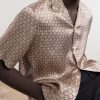 Roberto Camp-Collar Printed Silk-Voile Shirt - CU
