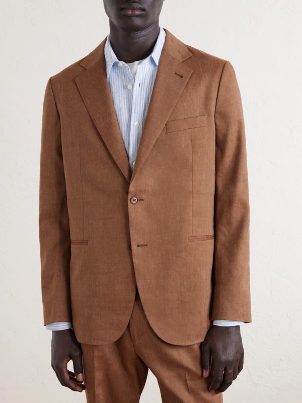 Paulo Linen and Virgin Wool-Blend Suit Jacket - FR