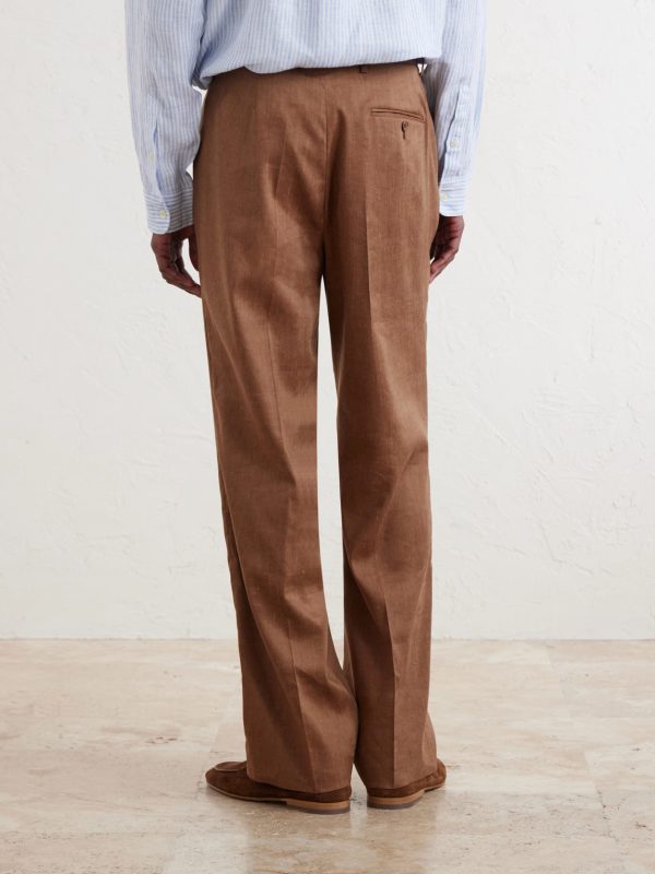 Affonso Pleated Straight-Leg Linen and Virgin Wool-Blend Suit Trousers - BK Affonso Pleated Straight-Leg Linen and Virgin Wool-Blend Suit Trousers - BK