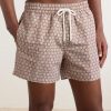 Straight-Leg Mid-Length Printed Recycled Swim Shorts - FR